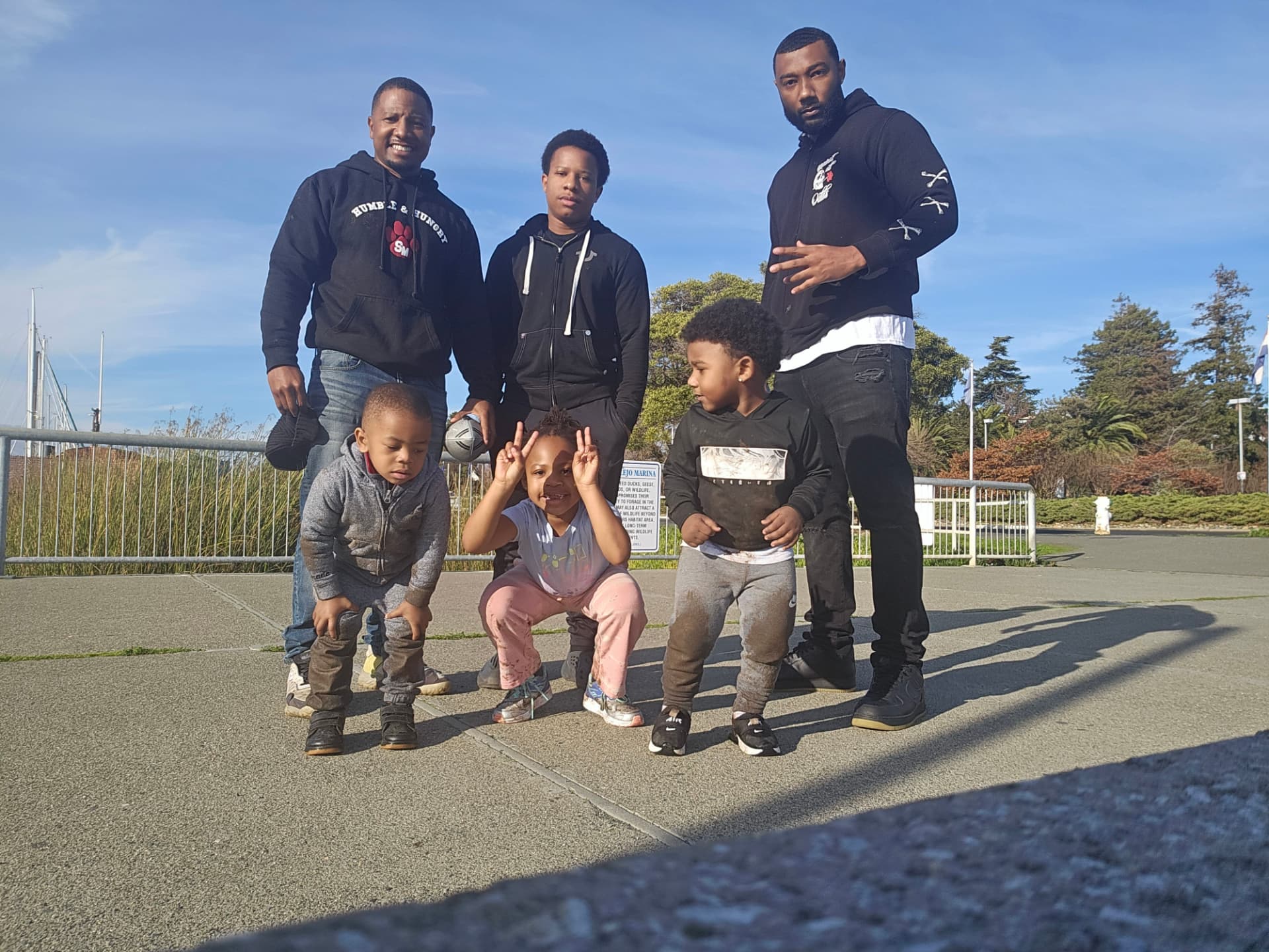 Marc with family and kids at the Vallejo marina